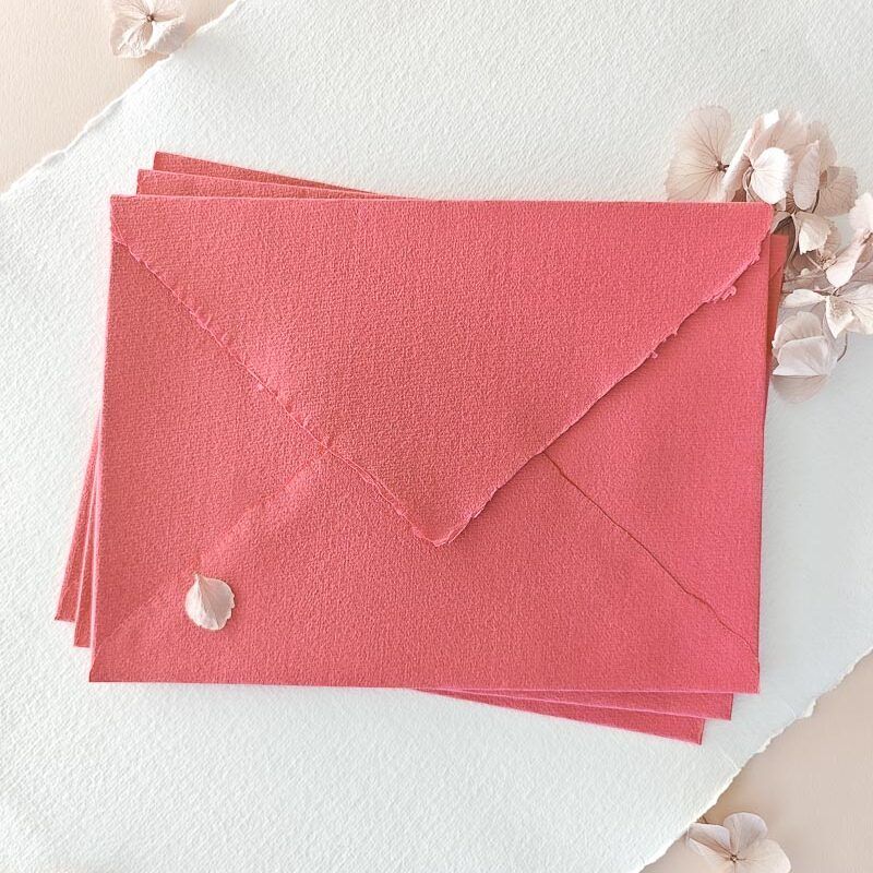 Sobres Artesanales Rosa Amaranto - Pack de 10 unidades