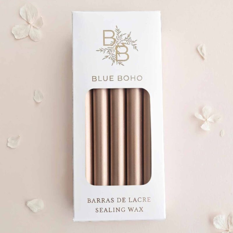 Pack de 5 barras de lacre Champagne para pistola de lacre Blue Boho