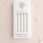 Pack da 5 barrette di ceralacca Bianco Perlato per pistola per ceralacca Blue Boho