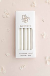 Pack da 5 barrette di ceralacca Bianco Perlato per pistola per ceralacca Blue Boho