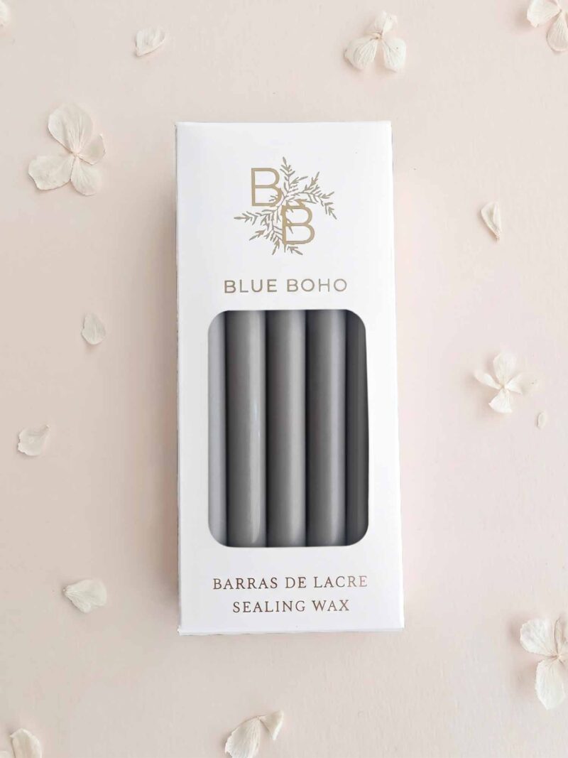 Pack di 5 barrette di ceralacca Grigio Piombo per pistola per ceralacca Blue Boho