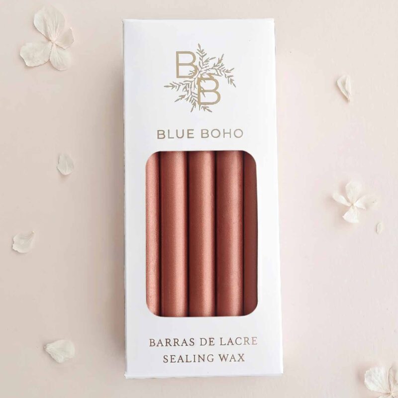 Pack de 5 barras de lacre Oro Rosa para pistola de lacre Blue Boho
