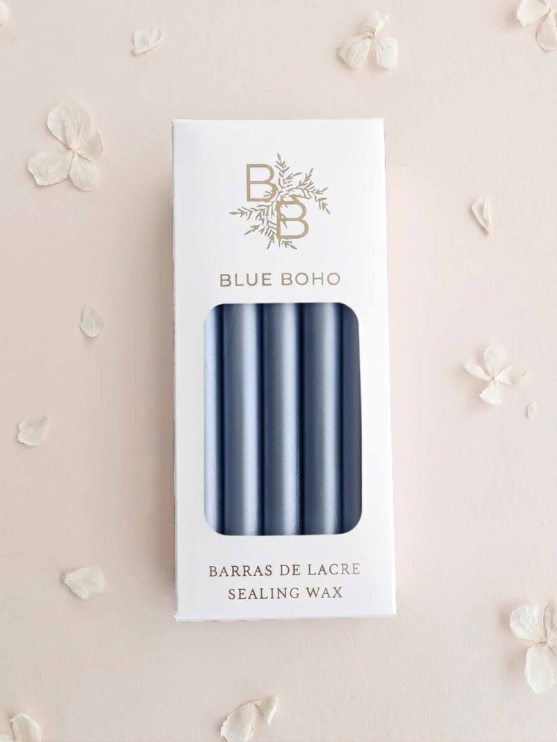 Pack di 5 barrette di ceralacca Acciaio Perlato per pistola per ceralacca Blue Boho