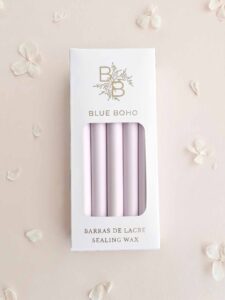 Pack de 5 barras de lacre Lila Mate para pistola de lacre Blue Boho