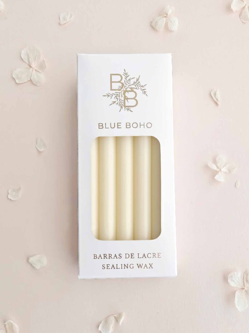 Pack de 5 barras de lacre transparente Velo para pistola de lacre Blue Boho