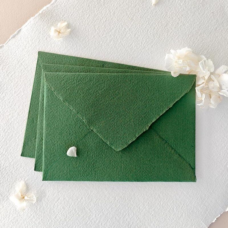 Buste artigianali Forest Green - Confezione da 10 unità