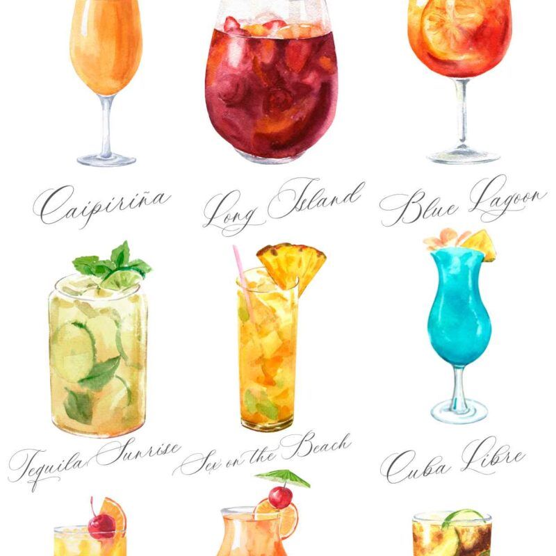 Seating plan coctel acuarela