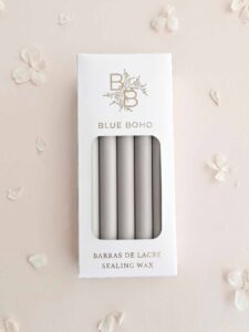 Pack de 5 barras de lacre Gris Niebla para pistola de lacre Blue Boho