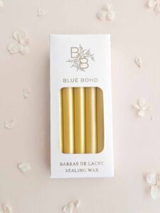 Pack di 5 barrette di ceralacca Giallo Perlato per pistola per ceralacca Blue Boho