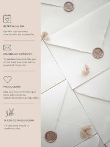Proceso de prueba de impresión para invitaciones de boda antes de la producción