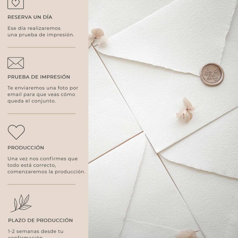 Proceso de prueba de impresión para invitaciones de boda antes de la producción