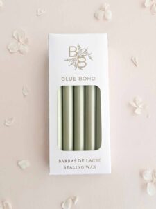 Pack de 5 barras de lacre Verde Perla para pistola de lacre Blue Boho