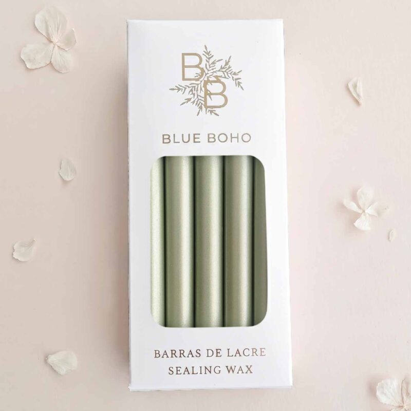 Pack da 5 barrette di ceralacca Verde Perlato per pistola per ceralacca Blue Boho