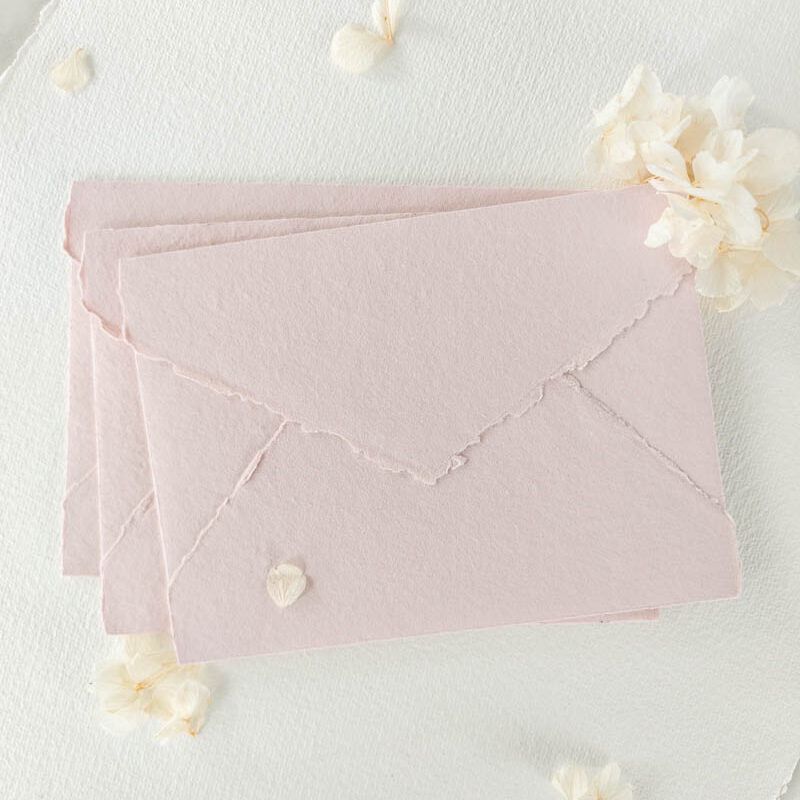 Sobres Artesanales Velvet Blush - Pack 10 unidades