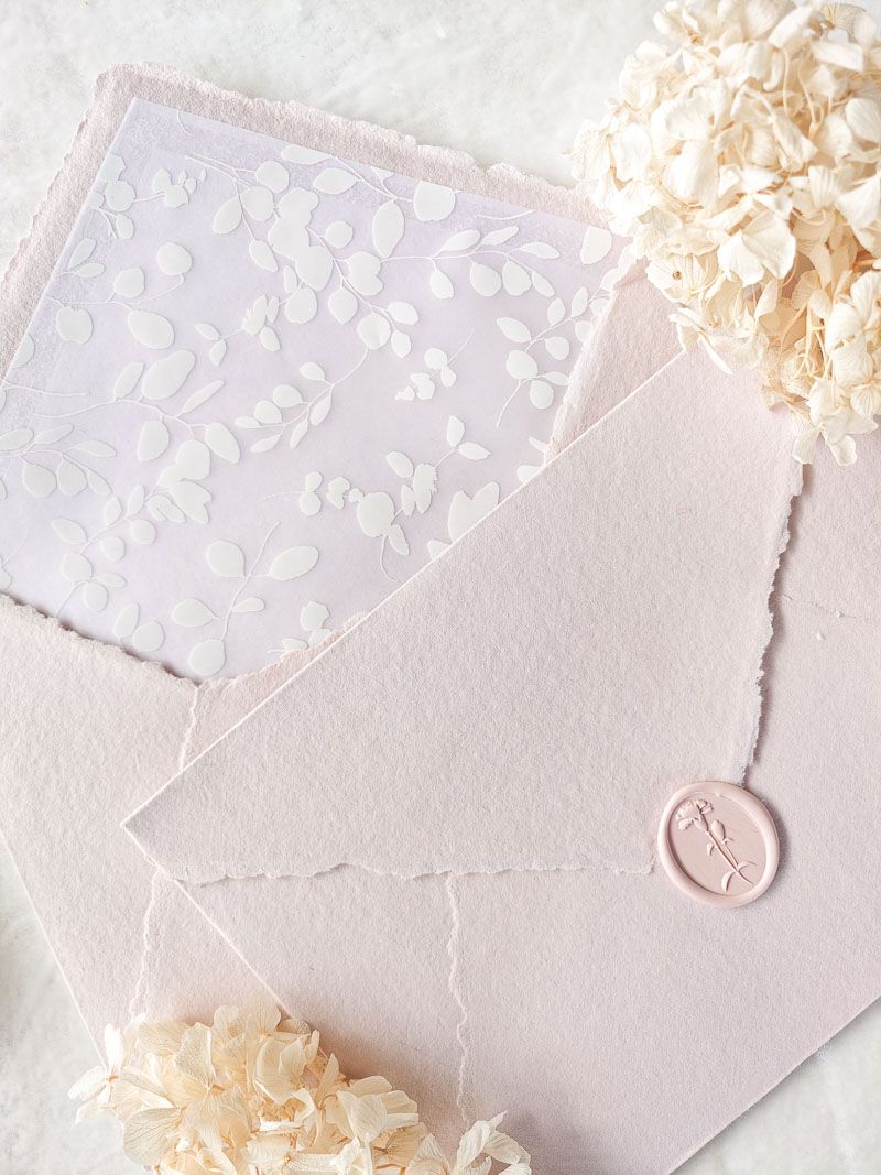 Sobres Artesanales Velvet Blush - Pack 10 unidades