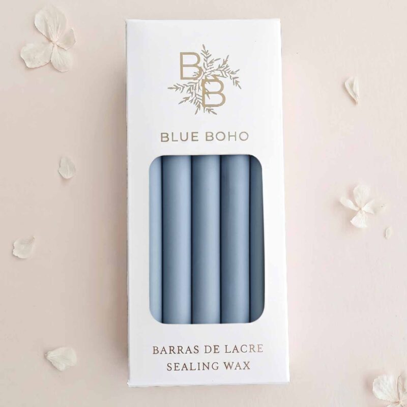 Pack de 5 barras de lacre Bruma Marina mate para pistola de lacre Blue Boho