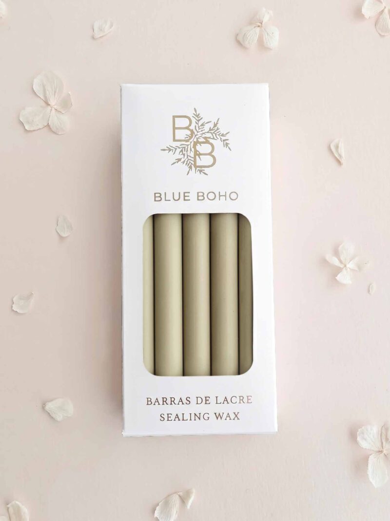 Pack de 5 barras de lacre Oliva mate para pistola de lacre Blue Boho