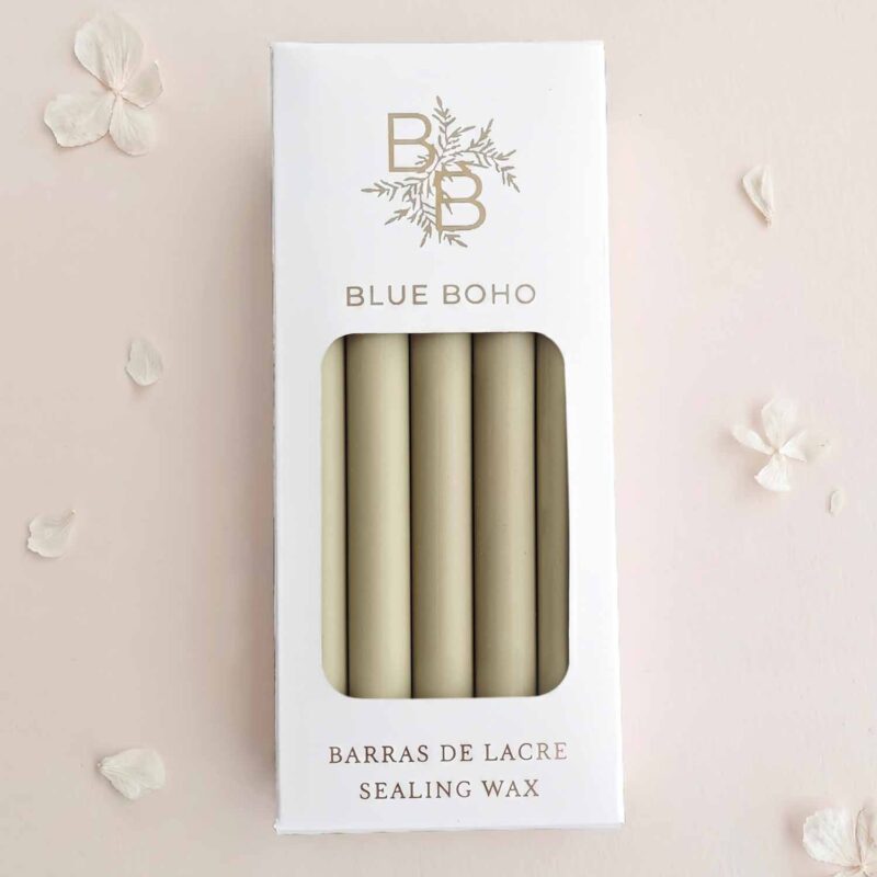 Pack da 5 barrette di ceralacca Oliva opaco per pistola per ceralacca Blue Boho