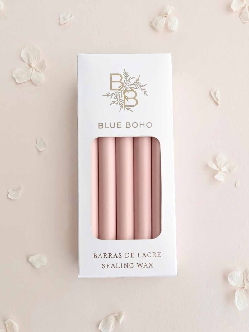 Pack di 5 barrette di ceralacca Rosa Quarzo opaco per pistola per ceralacca Blue Boho