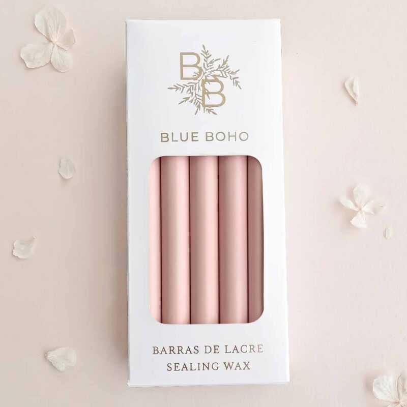 Pack di 5 barrette di ceralacca Rosa Quarzo opaco per pistola per ceralacca Blue Boho