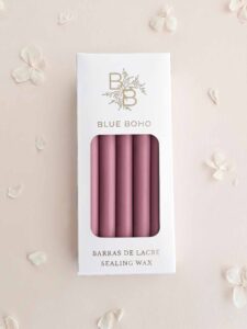 Pack da 5 barrette di ceralacca Rosa Dalia opaco per pistola per ceralacca Blue Boho