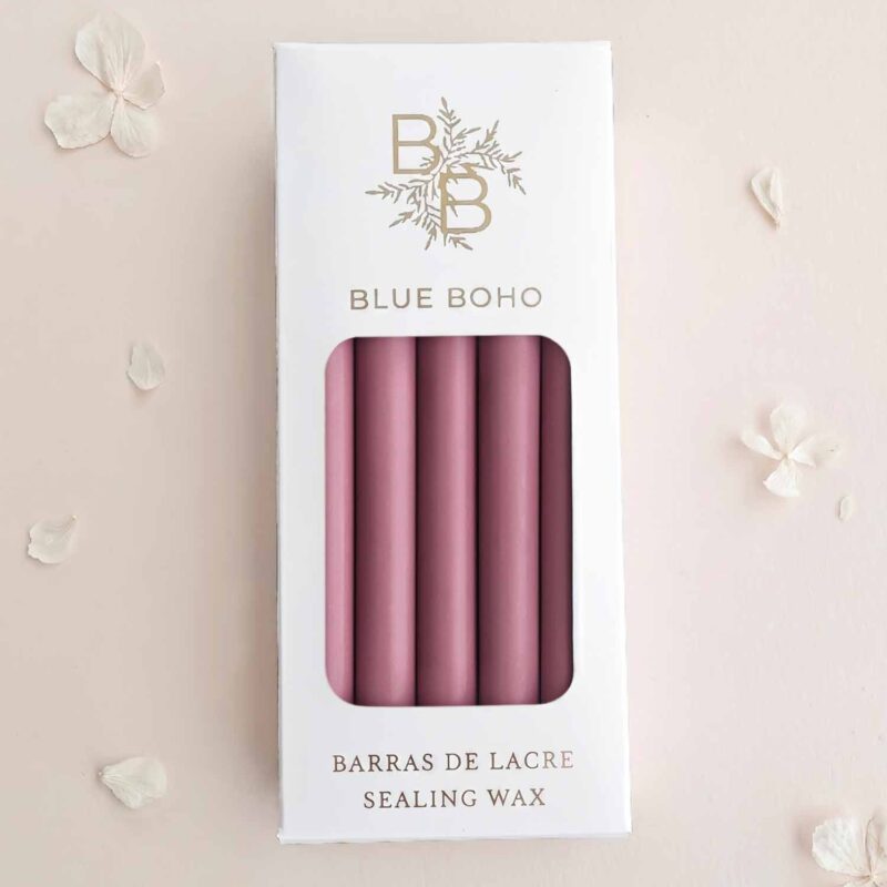 Pack da 5 barrette di ceralacca Rosa Dalia opaco per pistola per ceralacca Blue Boho