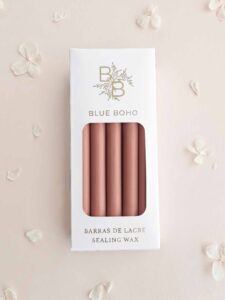 Pack de 5 barras de lacre Rosa Tierra mate para pistola de lacre Blue Boho