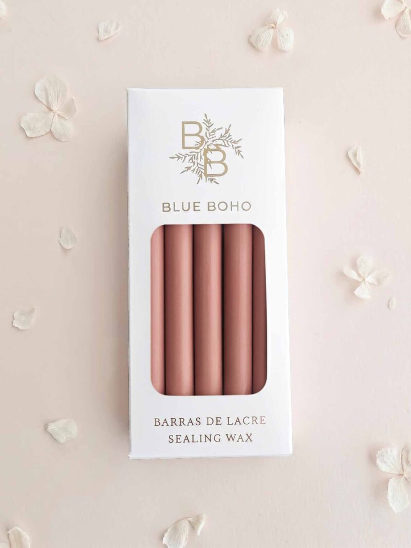 Pack de 5 barras de lacre Rosa Tierra mate para pistola de lacre Blue Boho