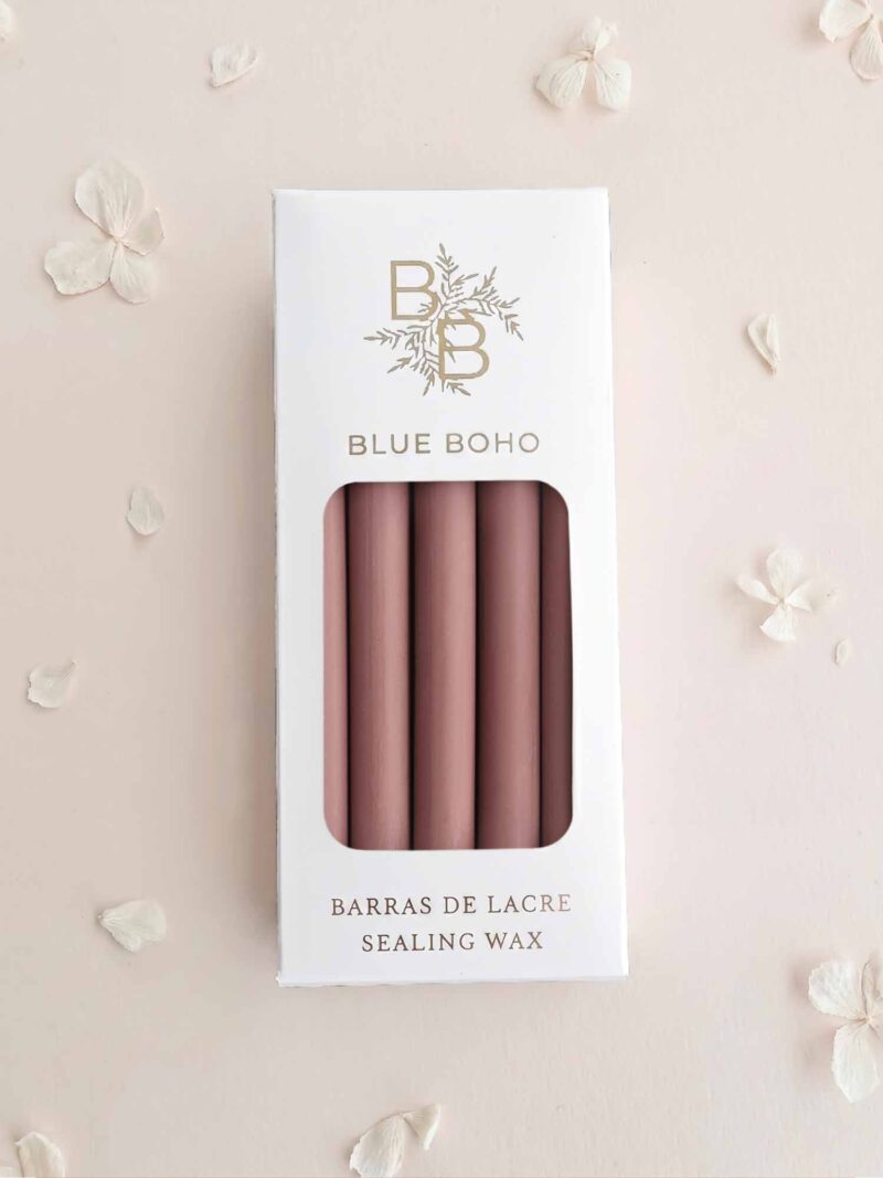 Pack de 5 barras de lacre Tierra Malva mate para pistola de lacre Blue Boho