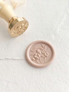 Sello de lacre diseño Flores 3D con relieve profundo